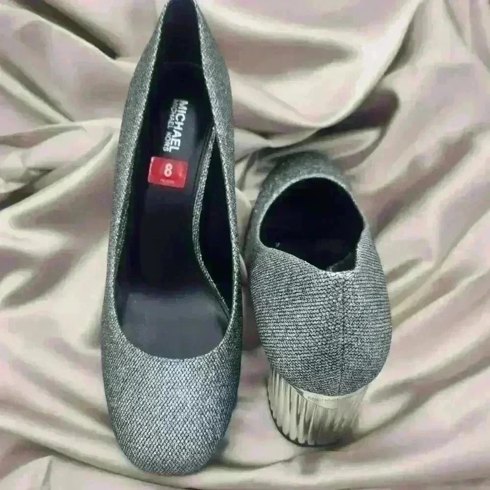 MICHAEL Michael Kors Porter Mirror Heal Slip On Prom Eveningwear Pumps Size 8